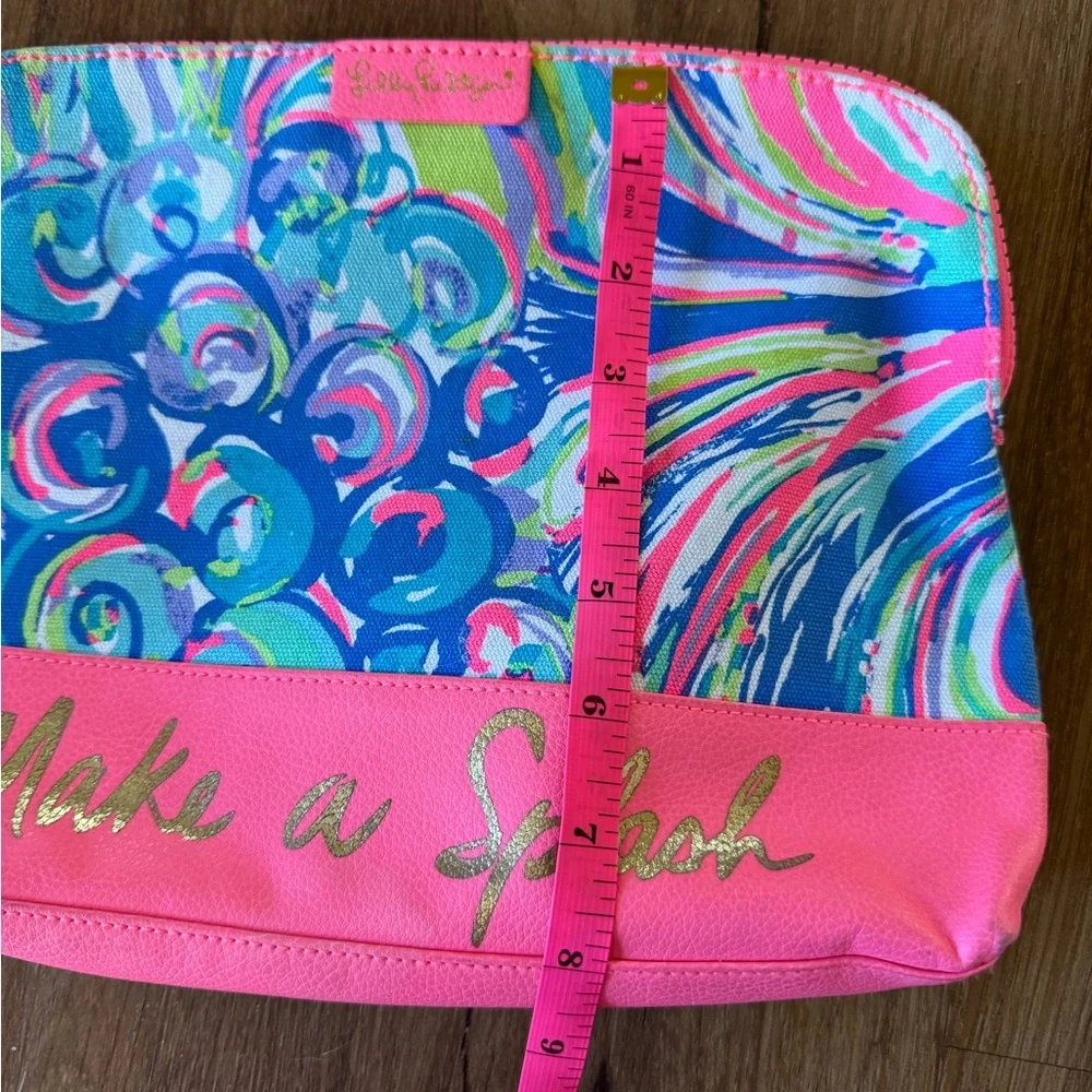 Lilly Pulitzer Make A Splash Waterproof Zip Up Beach Pouch Cosmetic Case